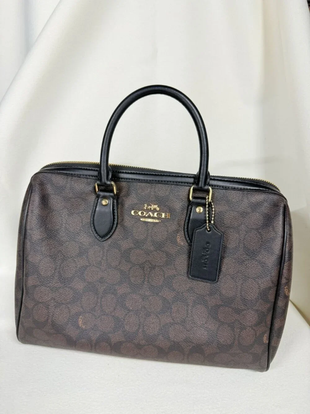 coach Rowan Large Satchel Bag In Signature Canvas cey74